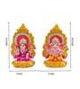 Multicolour Clay 4.5 Inches Laxmi Ganesha Idol Statue