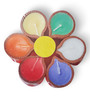 Multicolour Clay Diya Set of 6