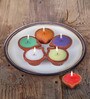 Multicolour Clay Diya Set of 6