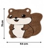 Multicolour Coco Squirrel 31x21 Inches Anti Skid Shape Rug