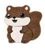 Multicolour Coco Squirrel 31x21 Inches Anti Skid Shape Rug