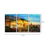 Dramatic Multicolour Cotton Canvas Framed Art Panels Set of 3