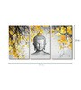 Fort Multicolour Cotton Canvas Framed Spiritual Art Panel Set of 3