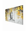 Fort Multicolour Cotton Canvas Framed Spiritual Art Panel Set of 3