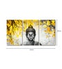 Blessed Multicolour Cotton Canvas Framed Spiritual Art Panel Set of 3