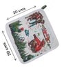 Multicolour Cotton (7 x 7 Inches) Heat Resistant 1 Pc Pot Holder  