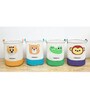 Cotton Animal Printed 11 Ltrs Laundry Basket Cum Kids Storage Organizer