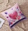 pink Cotton and Jute Solid Single Cushion Cover (1 Pc)
