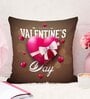 Brown Cotton and Jute Solid Single Cushion Cover (1 Pc)