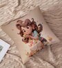 Brown Cotton and Jute Solid Single Cushion Cover (1 Pc)