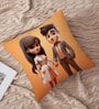 Brown Cotton and Jute Solid Single Cushion Cover (1 Pc)