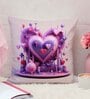Purple Cotton and Jute Solid Single Cushion Cover (1 Pc)