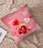 pink Cotton and Jute Solid Single Cushion Cover (1 Pc)