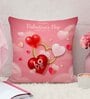 pink Cotton and Jute Solid Single Cushion Cover (1 Pc)