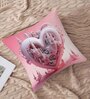 pink Cotton and Jute Solid Single Cushion Cover (1 Pc)