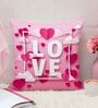 Pink Cotton and Jute Solid Single Cushion Cover (1 Pc)
