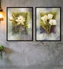 Multicolour Cotton Canvas Unframed Floral Art Print Set of 2