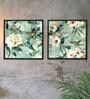 Multicolour Cotton Canvas Floral Art Prints