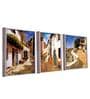 Commercial Multicolour Cotton Canvas Framed Art Panels Set of 3
