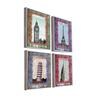 Multicolour Cotton Canvas Framed People & Places Art Prints Set of 4