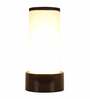 Multicolour Cotton Fabric Shade Table Lamp With Wood Base