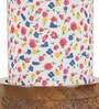 Multicolour Cotton Fabric Shade Table Lamp With Wood Base