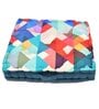 Multicolour Cotton Geometric 16x16 inches Floor Cushions (Set of 2)