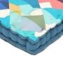 Multicolour Cotton Geometric 16x16 inches Floor Cushions (Set of 2)