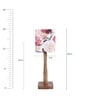 Red Fabric Shade Table Lamp with Brown Base