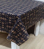Jonathan (88x59) Brown & Blue Cotton Table Cloth