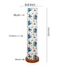 Danica Multicolour Cotton Shade Column Floor Lamp With Wood Base