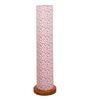 Tarter Multicolour Cotton Shade Column Floor Lamp With Wood Base