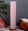 Tarter Multicolour Cotton Shade Column Floor Lamp With Wood Base