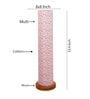 Tarter Multicolour Cotton Shade Column Floor Lamp With Wood Base