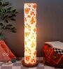 Mylo Multicolour Cotton Shade Column Floor Lamp With Wood Base
