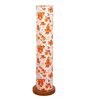 Mylo Multicolour Cotton Shade Column Floor Lamp With Wood Base