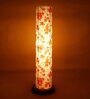 Mylo Multicolour Cotton Shade Column Floor Lamp With Wood Base