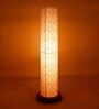 Tarter Multicolour Cotton Shade Column Floor Lamp With Wood Base