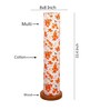Mylo Multicolour Cotton Shade Column Floor Lamp With Wood Base