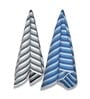 Multicolour Cotton Striped 220 GSM Bath Towels 2 Pc