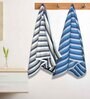 Multicolour Cotton Striped 220 GSM Bath Towels 2 Pc