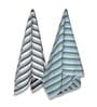 Multicolour Cotton Striped 220 GSM Bath Towels 2 Pc