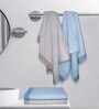 Multicolour Cotton Striped 220 GSM Bath Towels 4 Pc