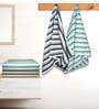 Multicolour Cotton Striped 220 GSM Bath Towels 6 Pc