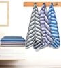 Multicolour Cotton Striped 220 GSM Bath Towels 6 Pc