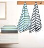 Multicolour Cotton Striped 220 GSM Bath Towels 6 Pc