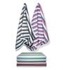 Multicolour Cotton Striped 220 GSM Bath Towels 6 Pc