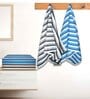 Multicolour Cotton Striped 220 GSM Bath Towels 6 Pc