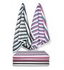 Multicolour Cotton Striped 220 GSM Bath Towels 6 Pc