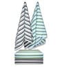 Multicolour Cotton Striped 220 GSM Bath Towels 6 Pc